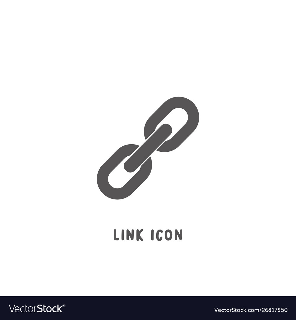 Link icon simple flat style Vector Image Link icon simple flat style