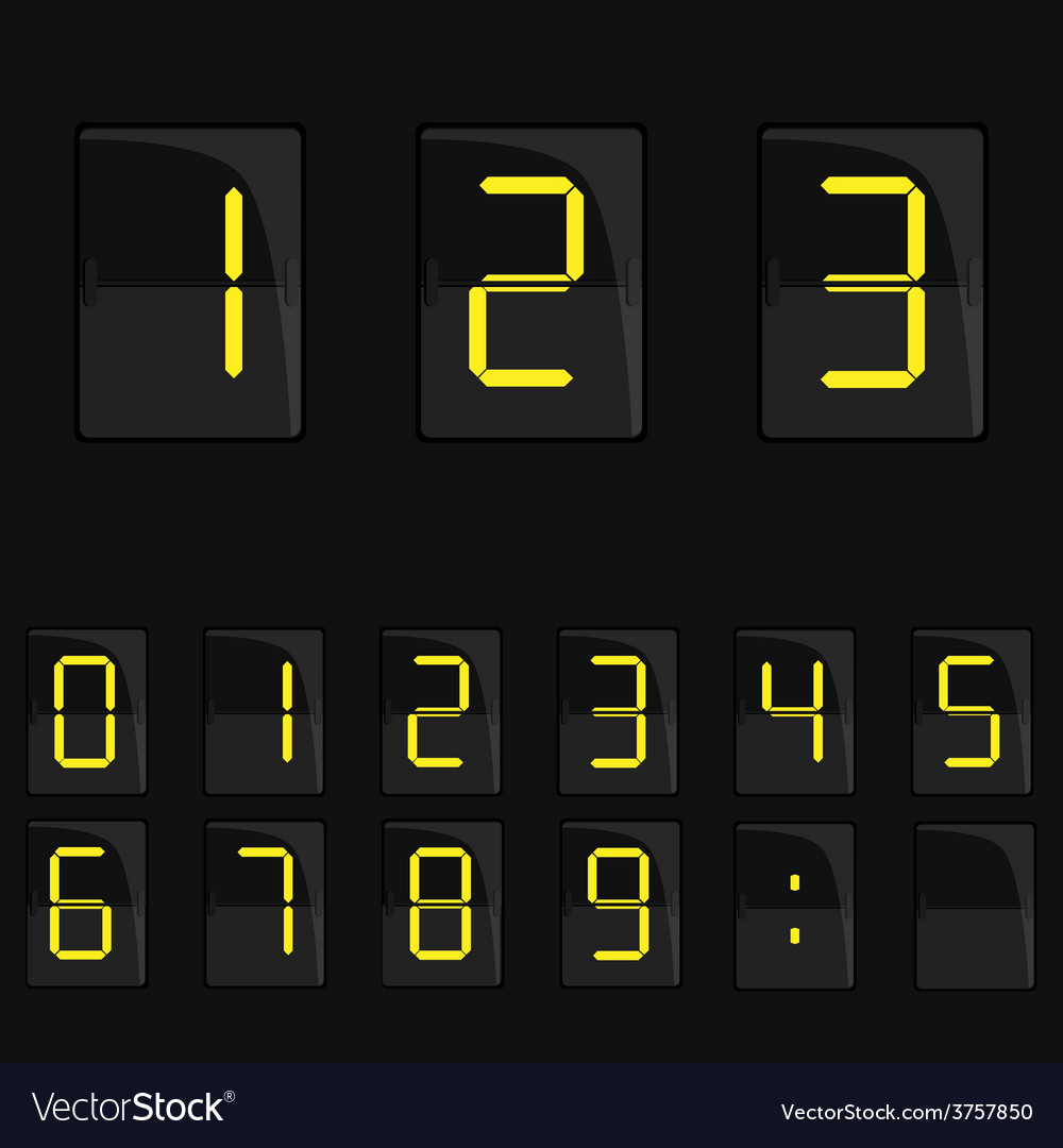 Mechanical panel with numbers