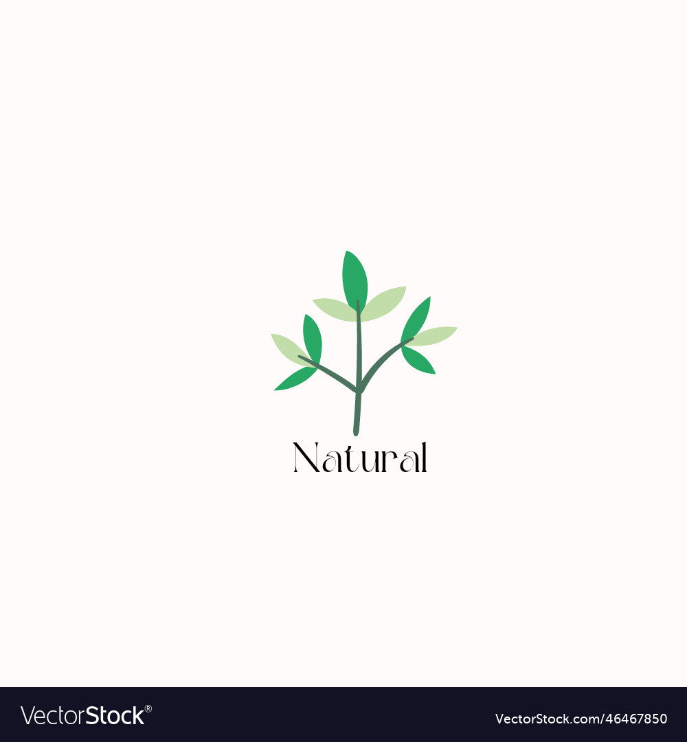 Natural logo Royalty Free Vector Image - VectorStock