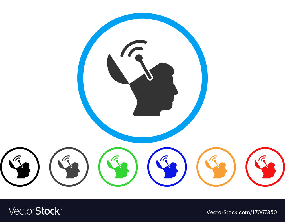 Open brain radio interface rounded icon