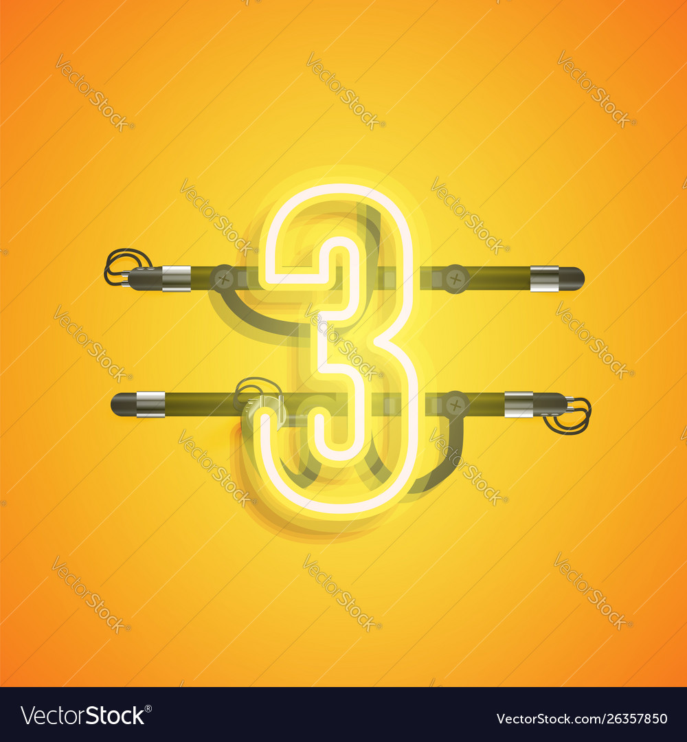 Realistic neon character with wires and console vector image Realistic neon character with wires and console