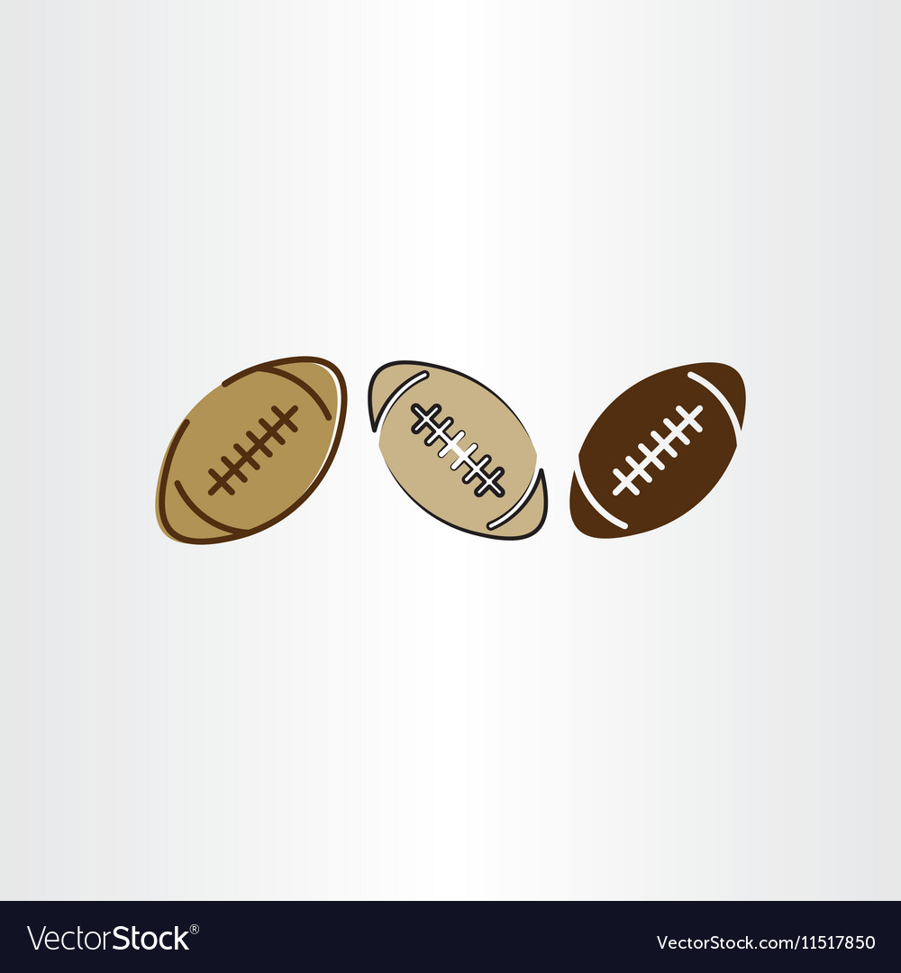 Rugby Ball Fußball-Symbol Set