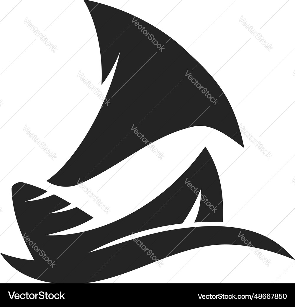 Sailing logo template isolated brand identity Vector Image