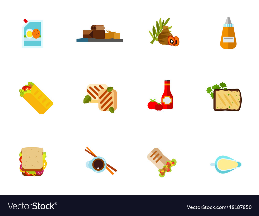 Sauces for cooking icon set Royalty Free Vector Image