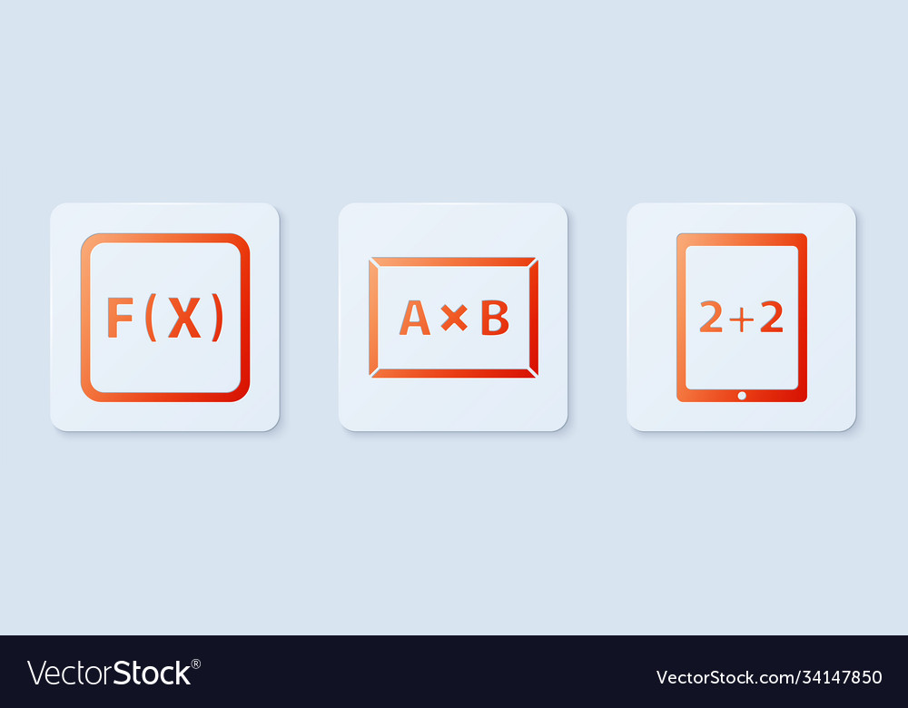 Set chalkboard function mathematical symbol
