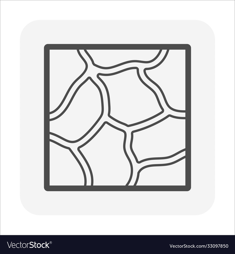 Stone floor or finishing material icon Royalty Free Vector