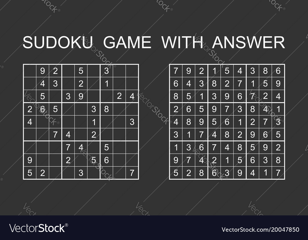 Sudoku puzzles Royalty Free Vector Image - VectorStock