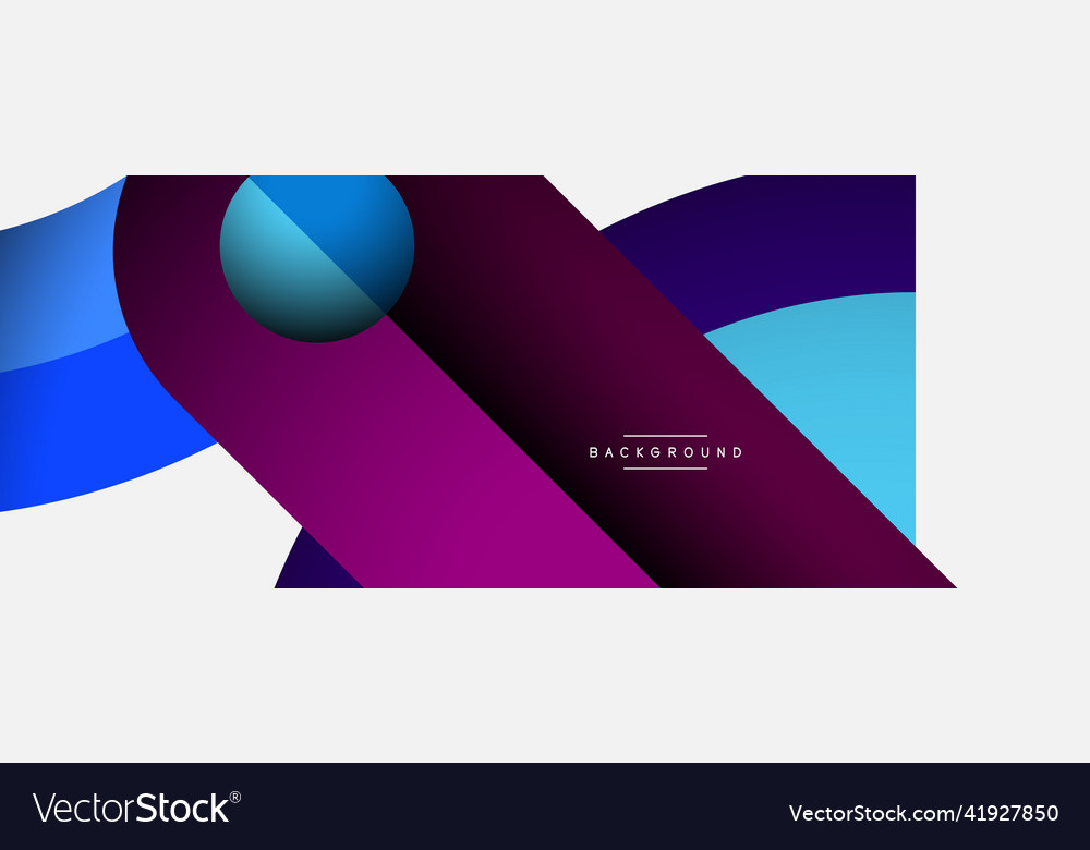 Trendy shapes color minimal design composition vector image Trendy shapes color minimal design composition
