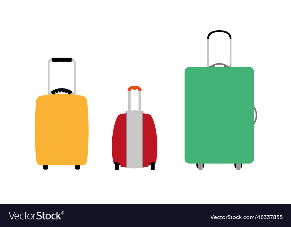 A set of three suitcases family