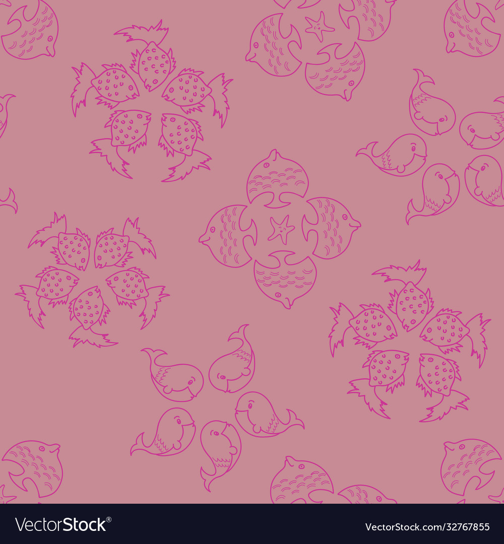 Aqua pink seamless pattern background