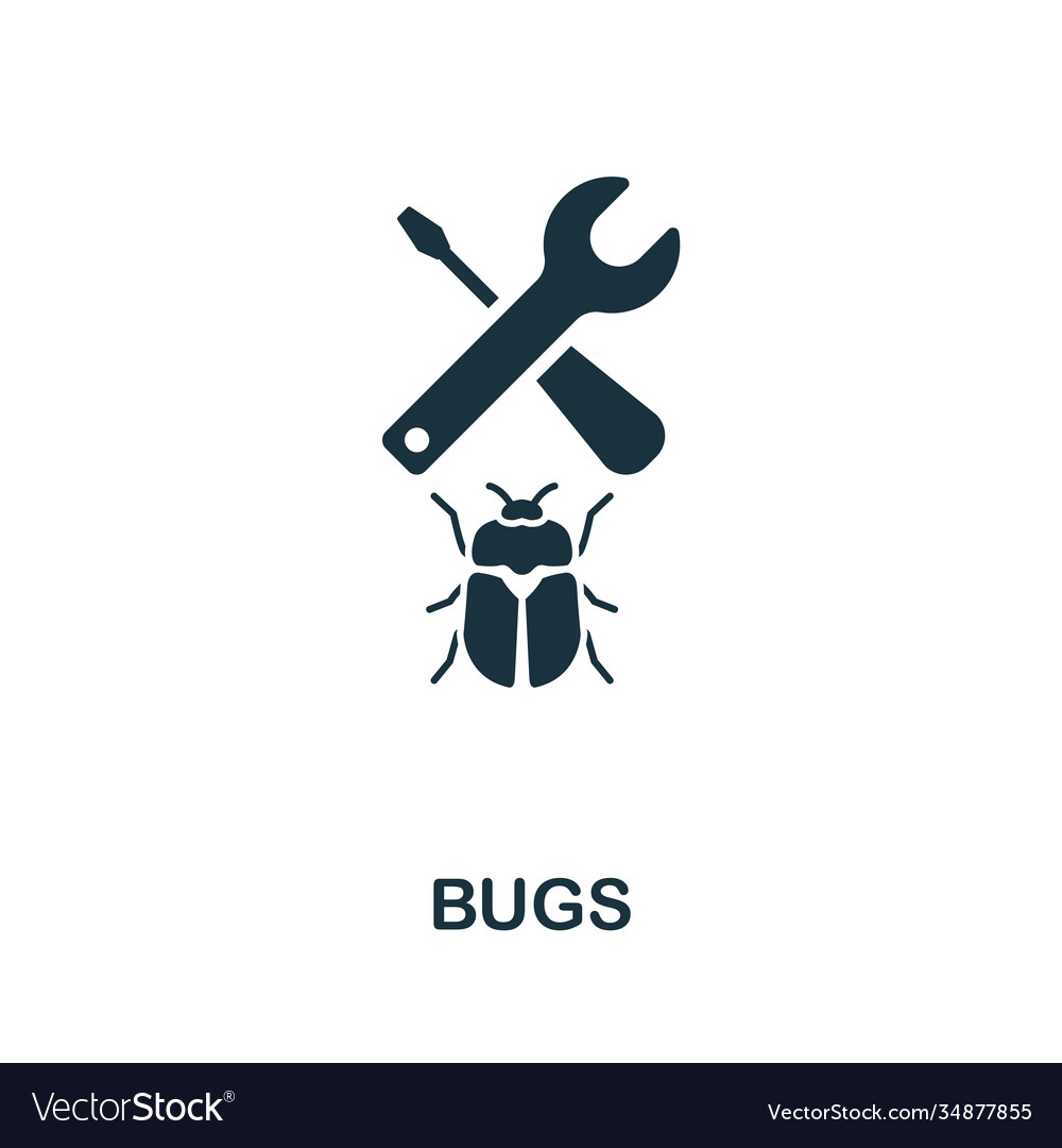 Bugs icon simple element from website development