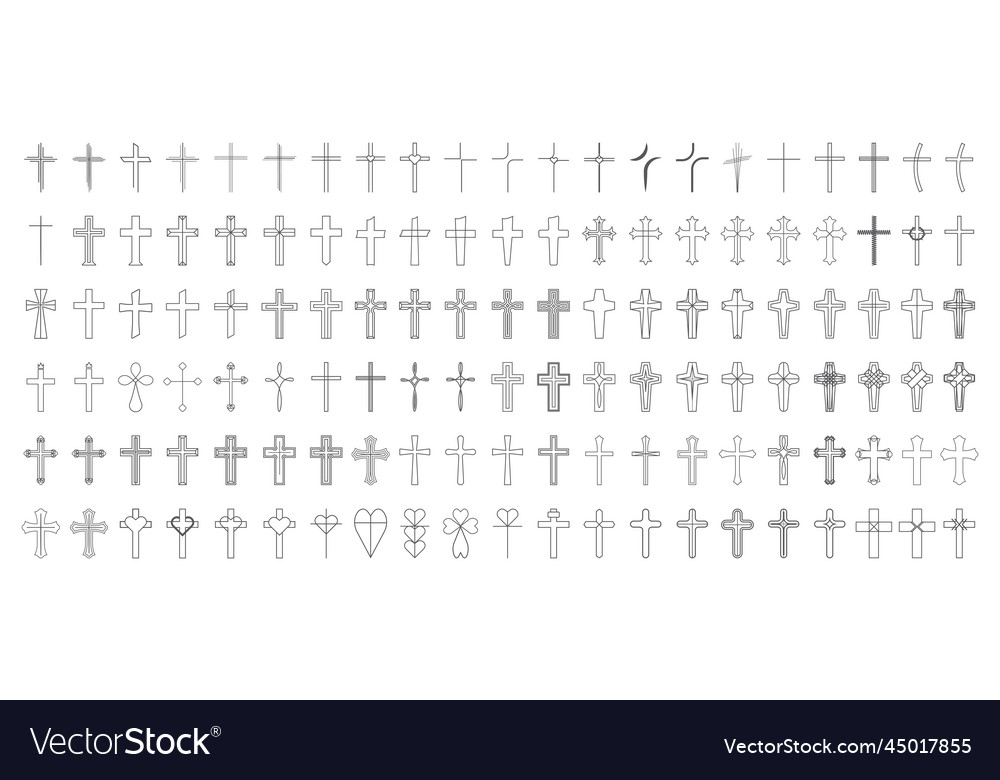 Christian cross set collection