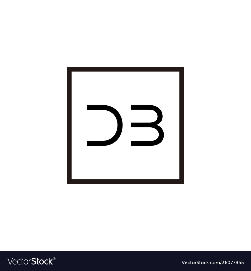Creative initial letter db square logo design