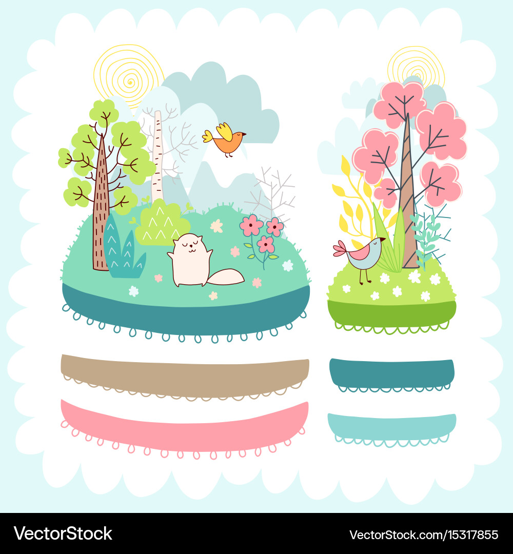 Doodles cute elements Royalty Free Vector Image
