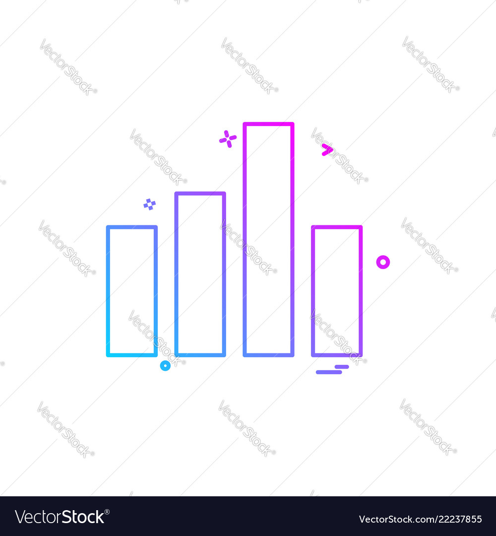 Graph icon design vector image Graph icon design