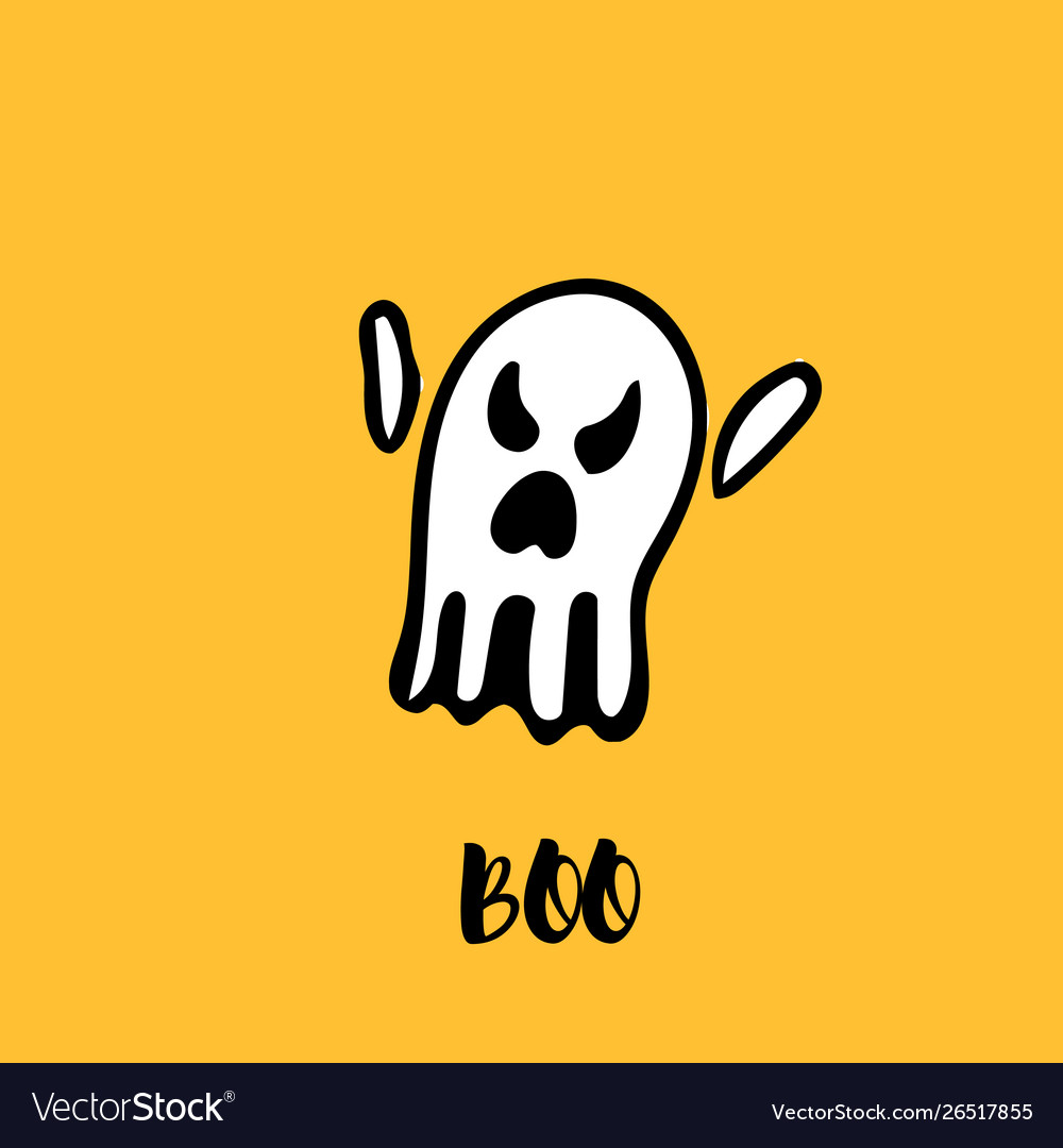 Halloween little ghost Royalty Free Vector Image