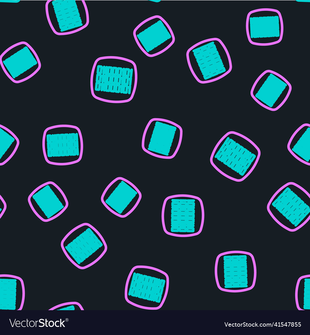 Line binary code icon isolated seamless pattern vector image Line binary code icon isolated seamless pattern