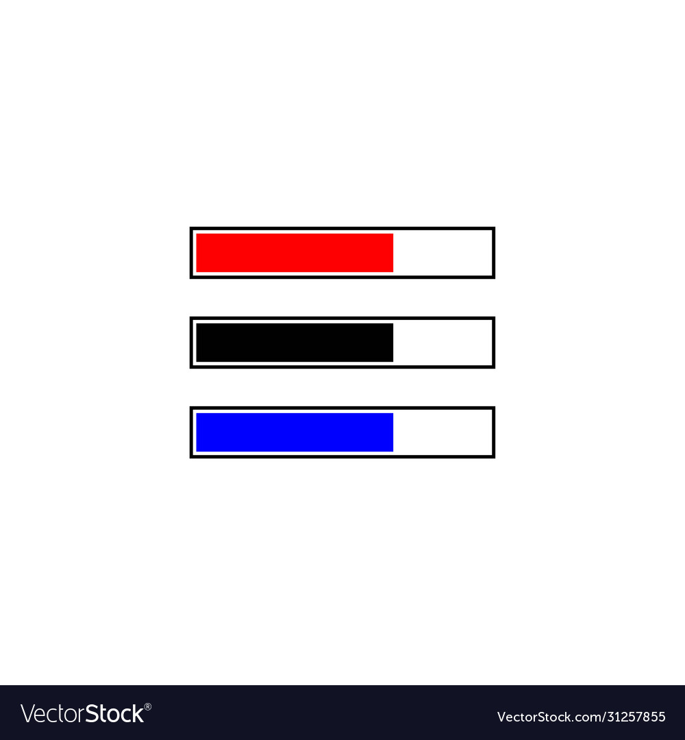 Loading process logo set icon vector image Loading process logo set icon