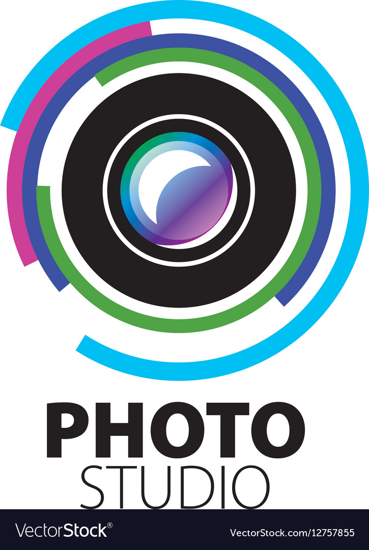 Logo for photo studio Royalty Free Vector Image