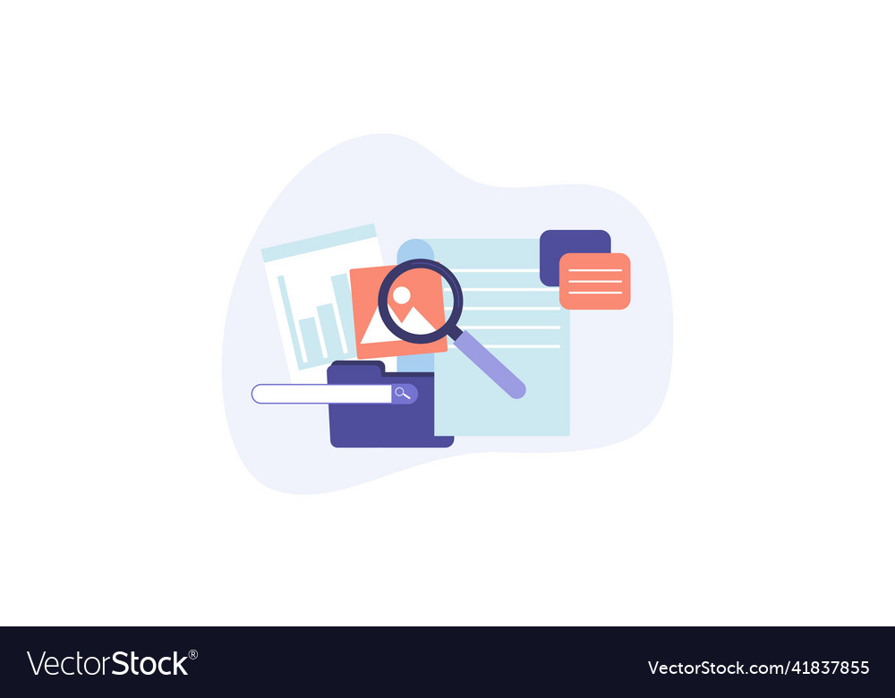 Magnifying glass with file searching