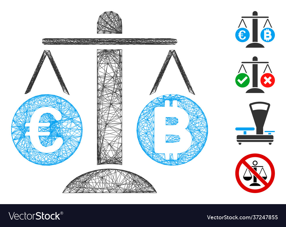 Netto-Euro-Bitcoin-Gleichgewichtsnetz