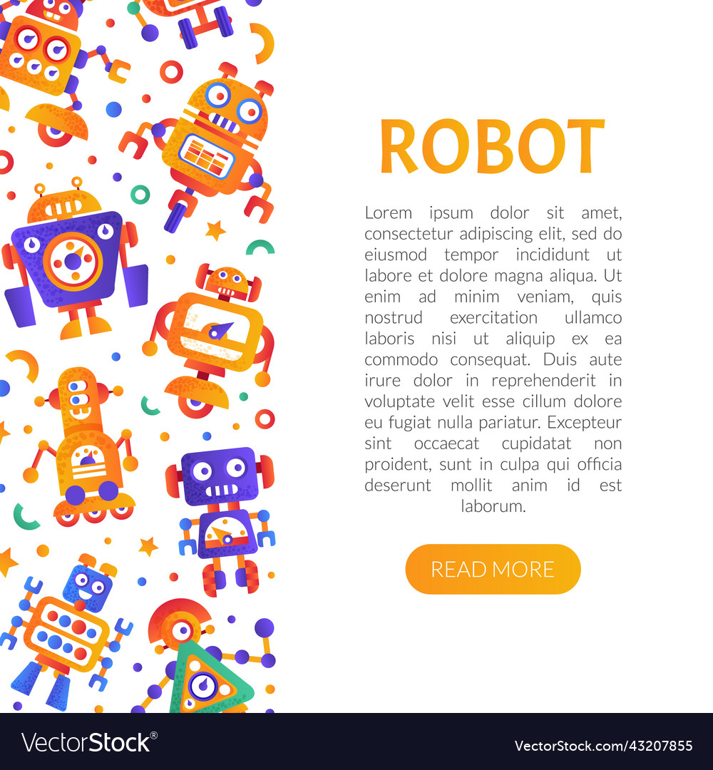 Robot design with futuristic modern bot