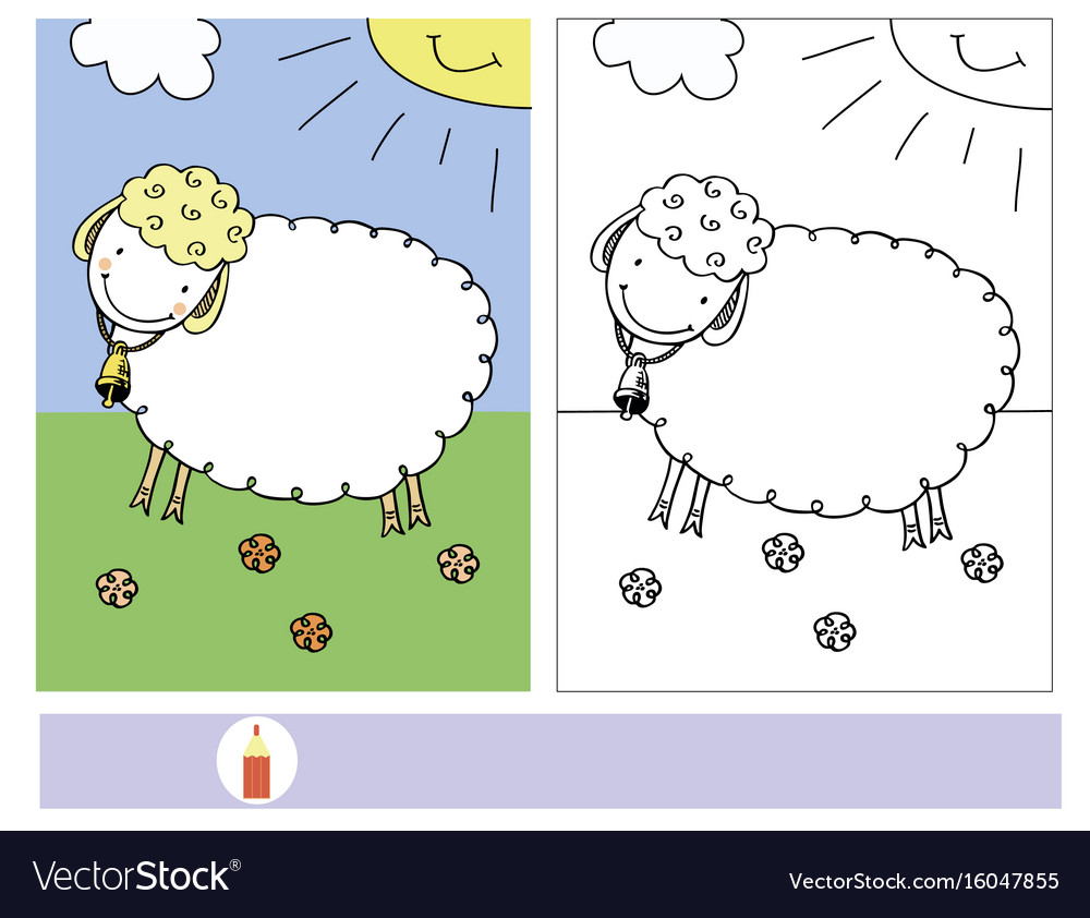 Task for the children with coloring Royalty Free Vector