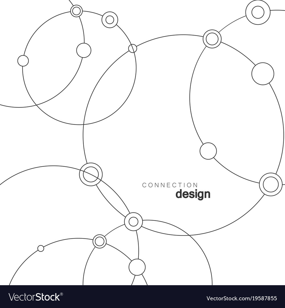 Technology abstract dot and circle connection