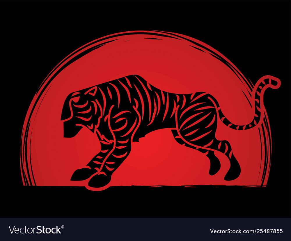 Tiger cartoon graphic vector image Tiger cartoon graphic