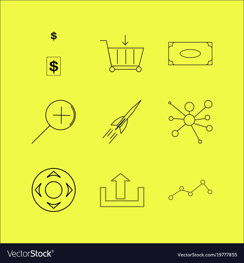 Web linear icon set simple outline icons
