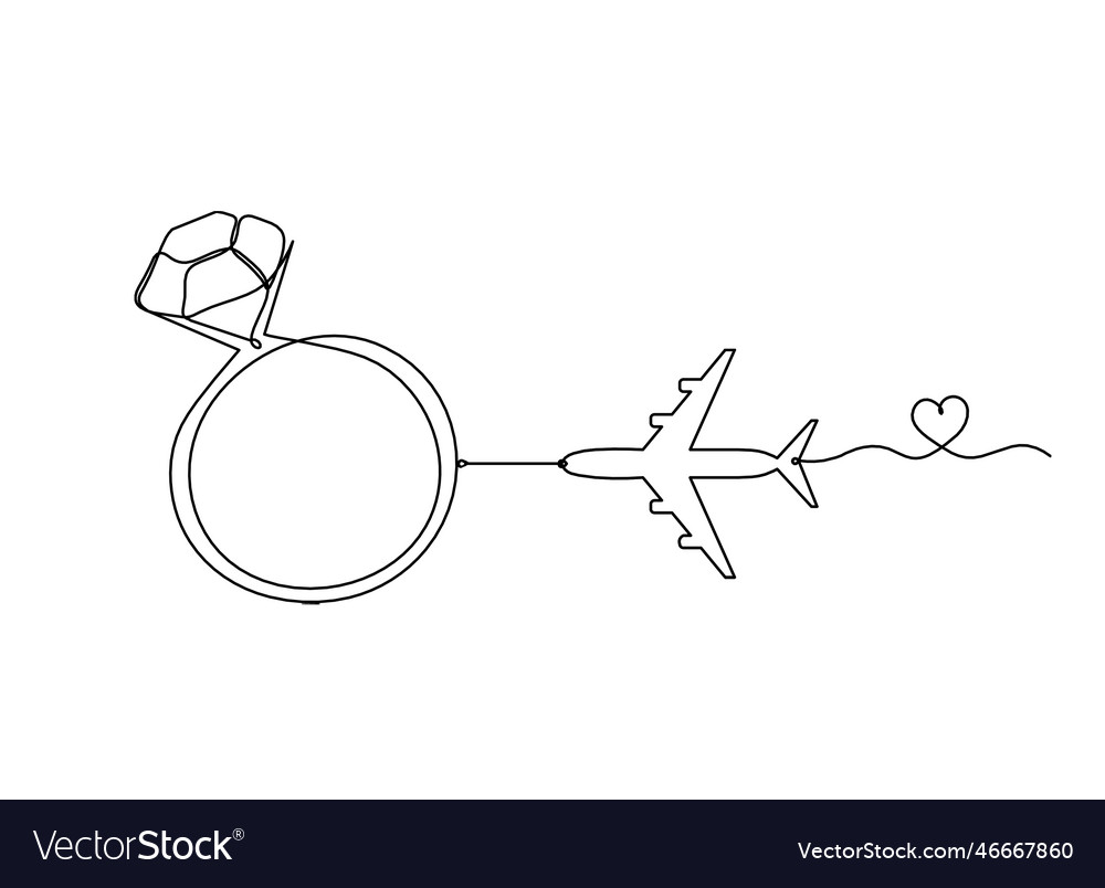 Abstract crystal with plane as continuous lines Vector Image Abstract crystal with plane as continuous lines