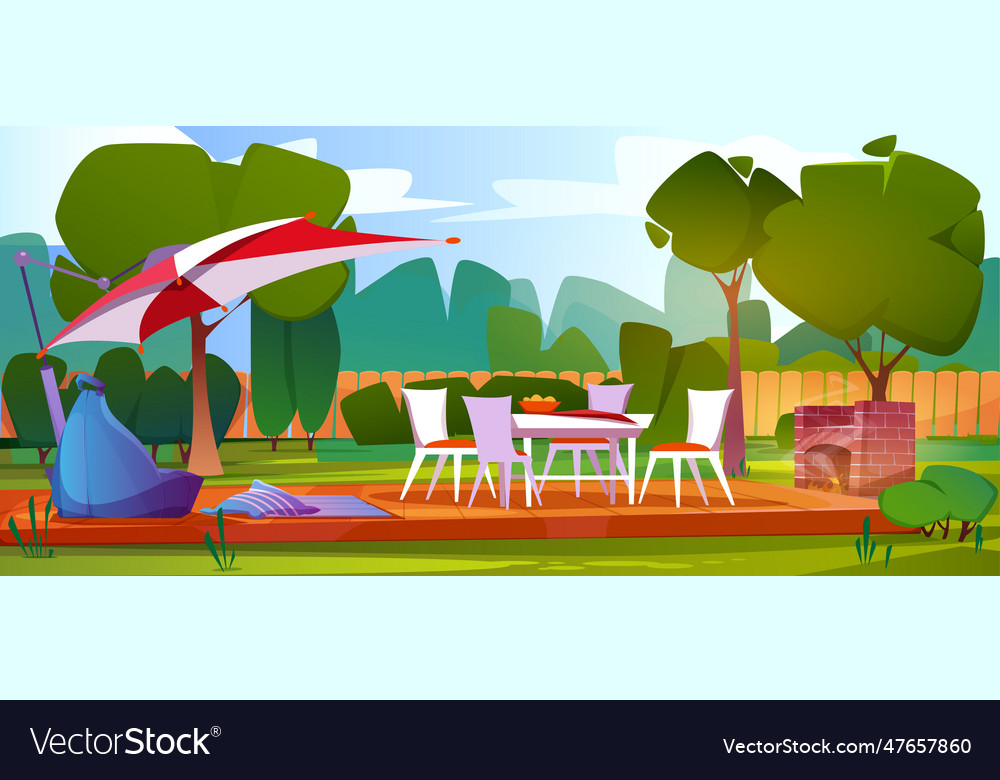 Bbq party scenery Royalty Free Vector Image - VectorStock