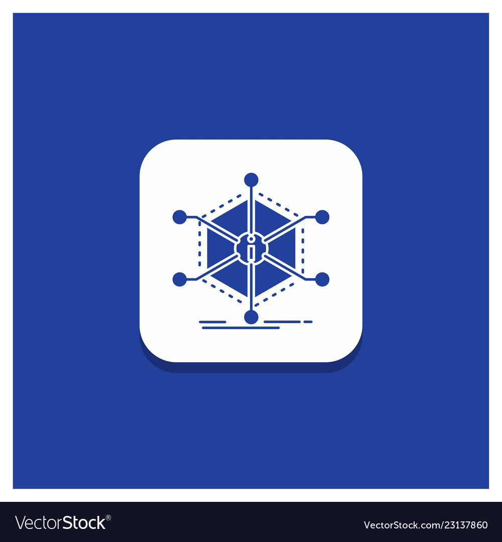 Blue round button for data help info information Vector Image Blue round button for data help info information
