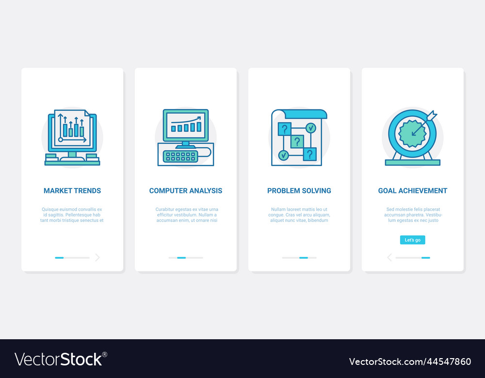 Business trend data analysis and analytics ux ui vector image Business trend data analysis and analytics ux ui