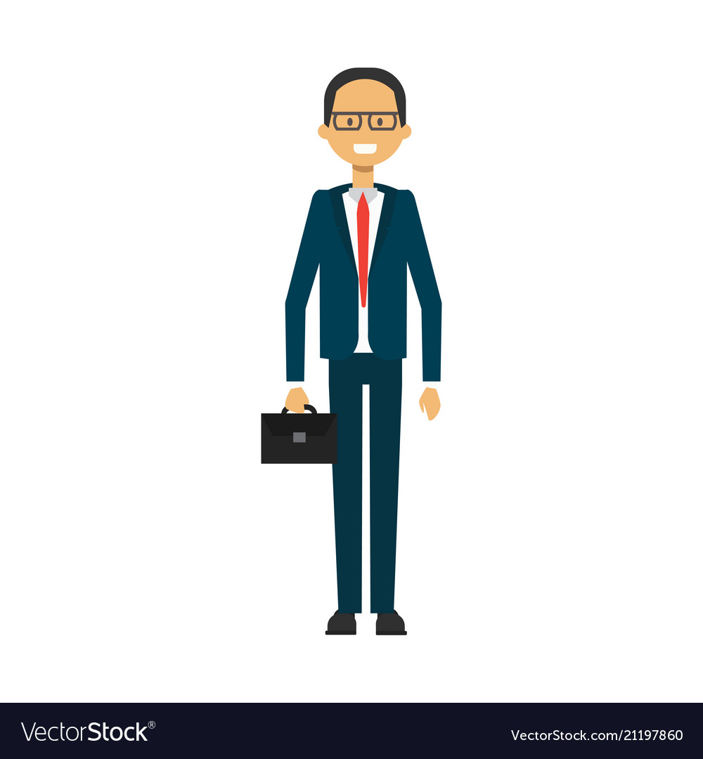 Businessman with suitcase business man full