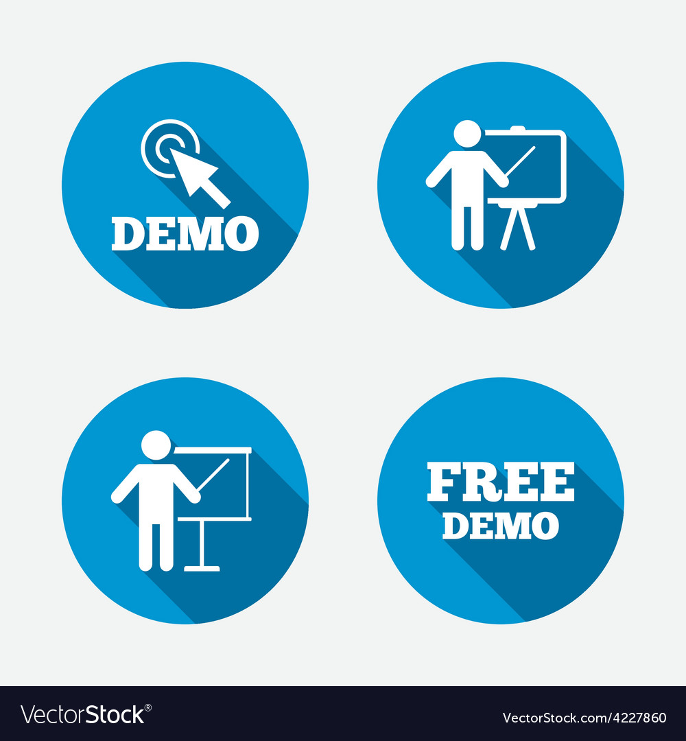 Demo with cursor icon presentation billboard