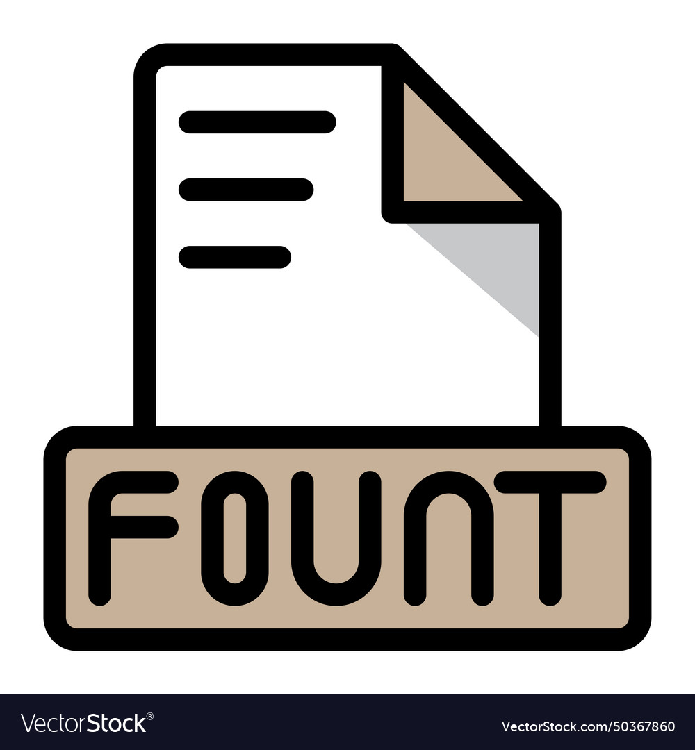 Fountain file icon colorful style design document