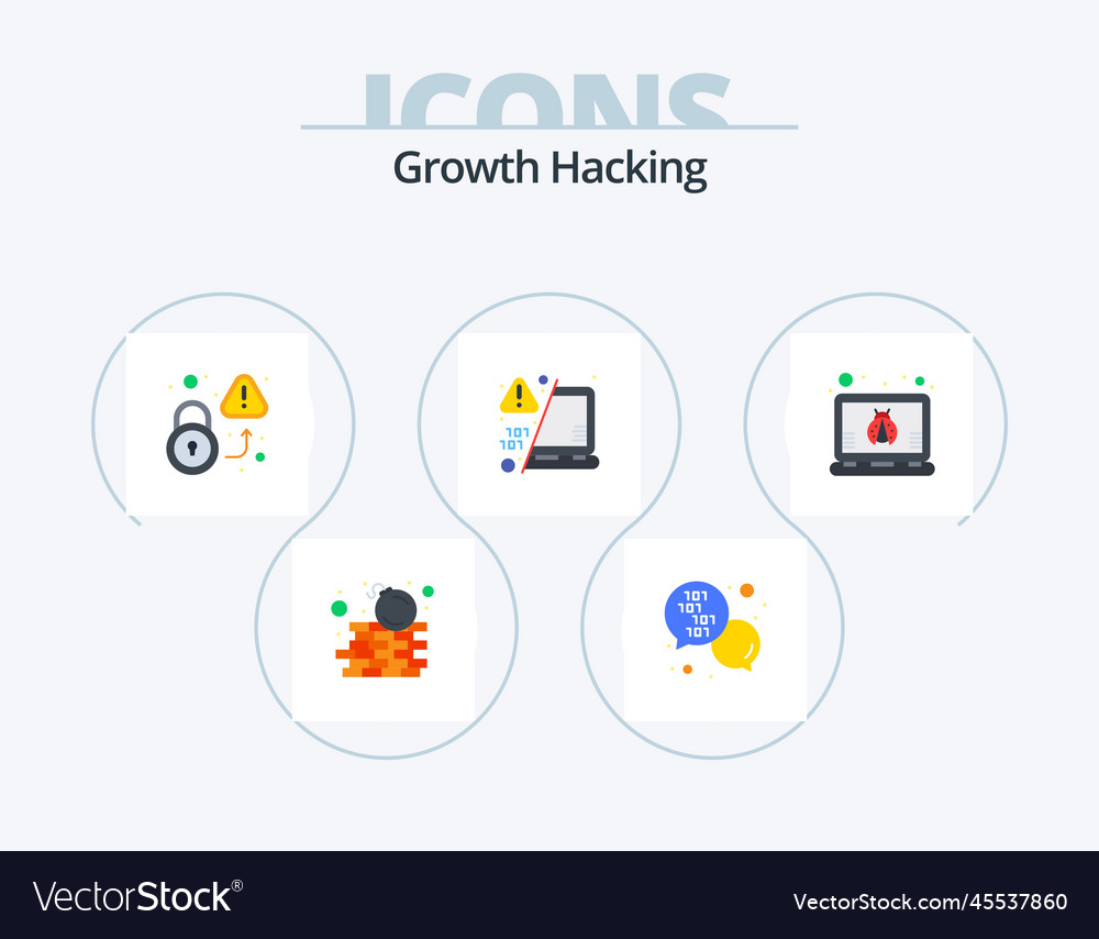 Hacking flat icon pack 5 design hacker