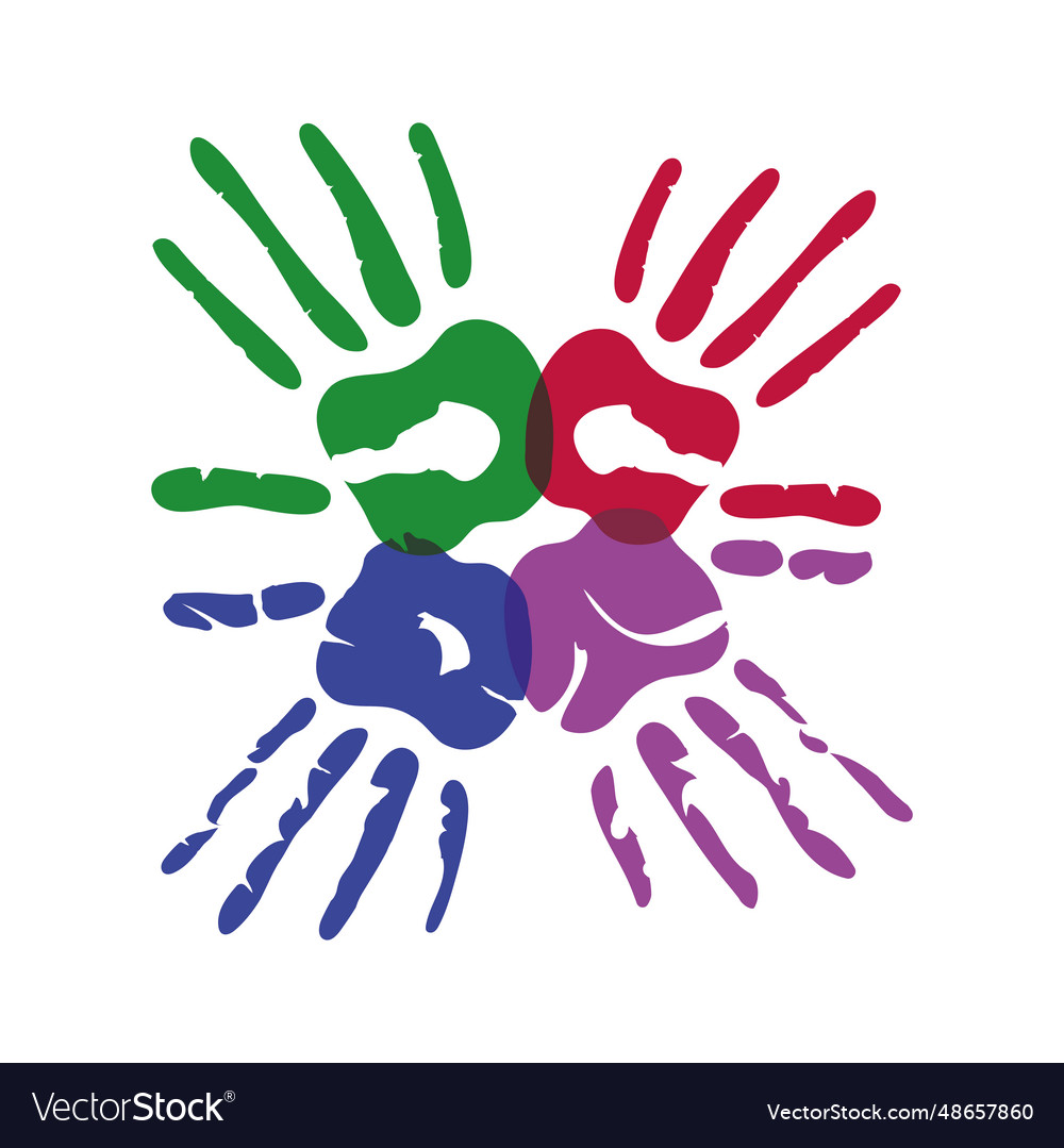 Handsprint paint colors design