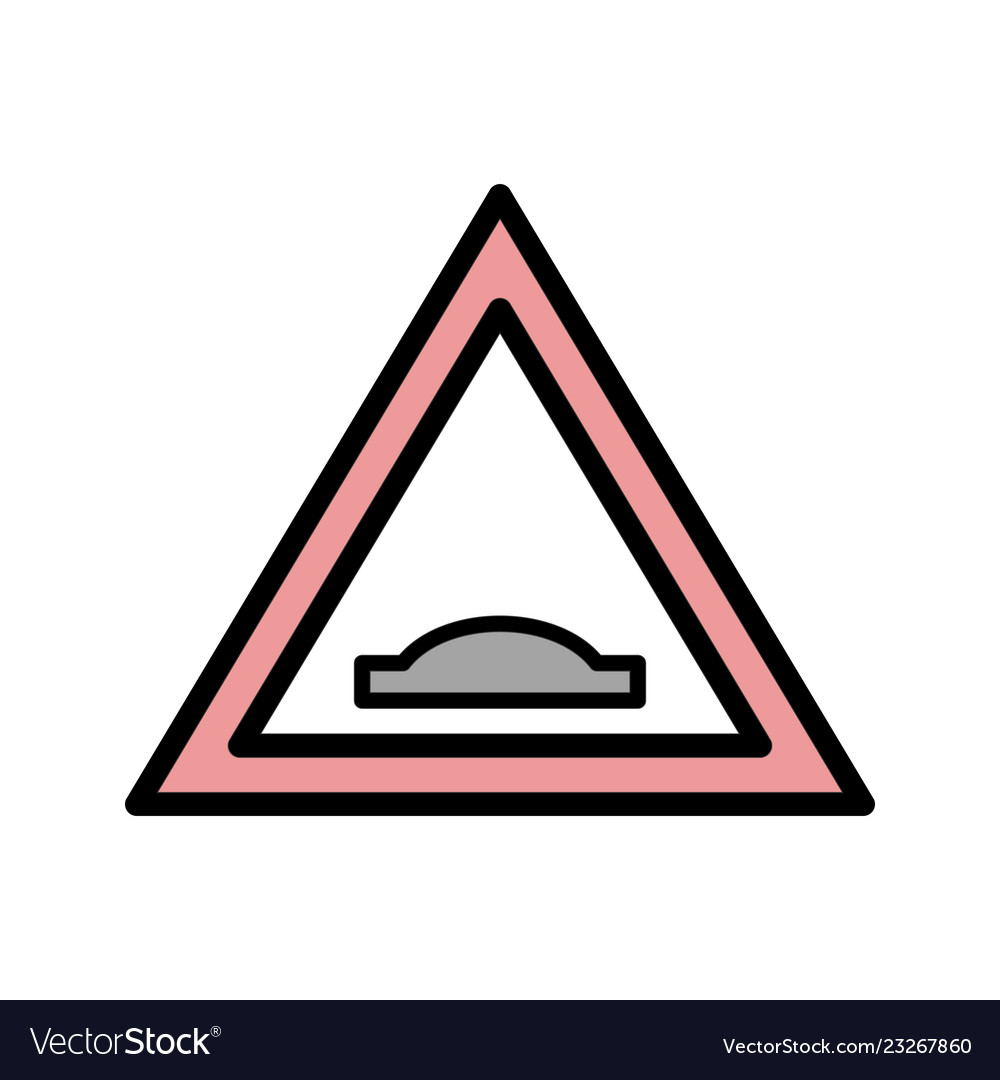 Hump bridge road sign icon