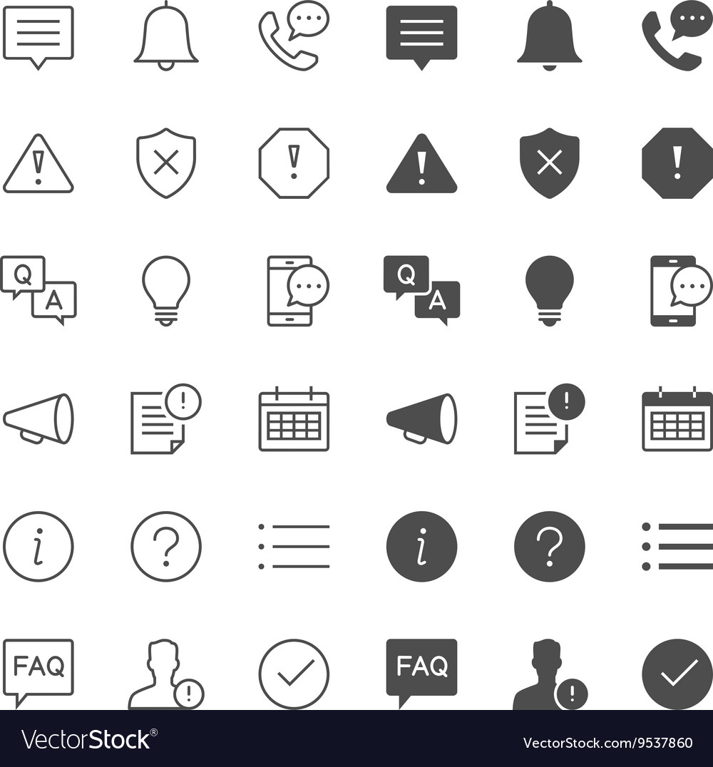 Information And Notification Icons Royalty Free Vector Image