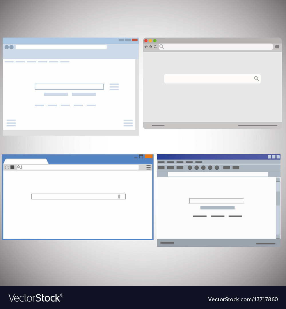 Modern Browser Window with Search Bar