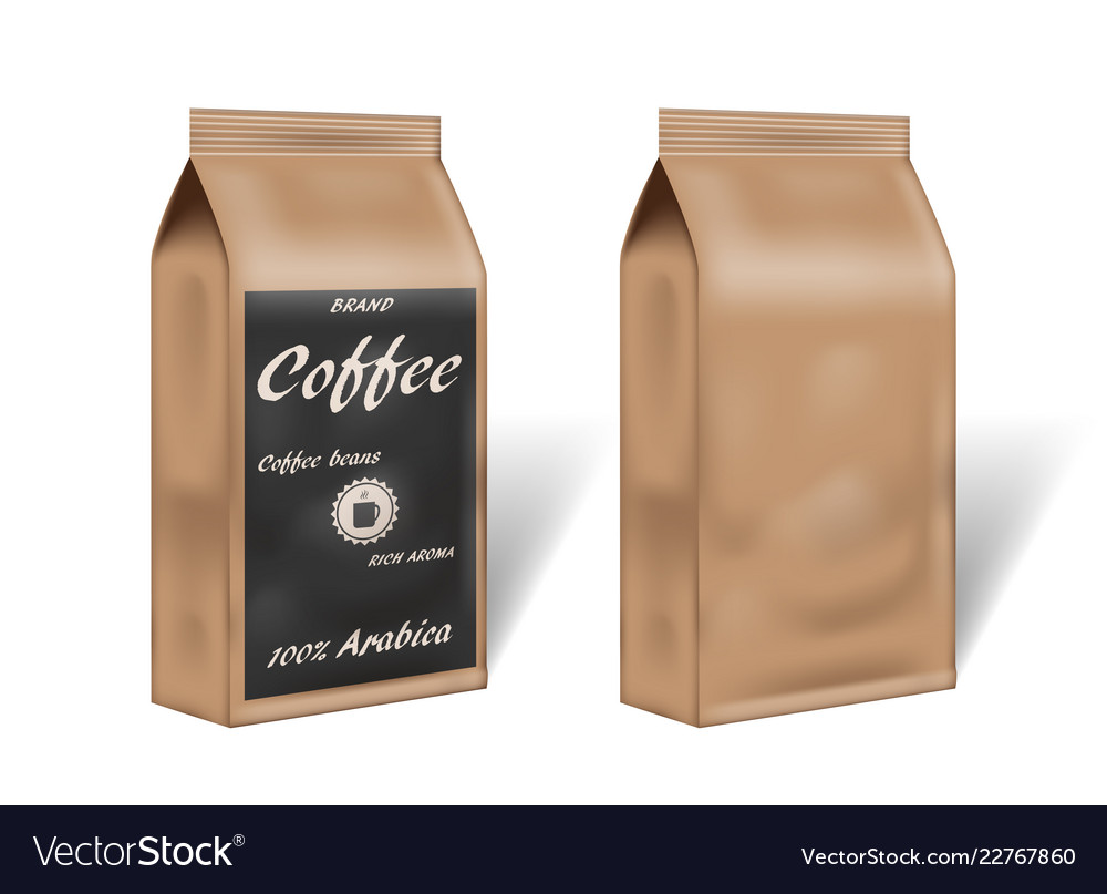 Download Paper Arabica Coffee Package Design Mock Up Empty Vector Image PSD Mockup Templates