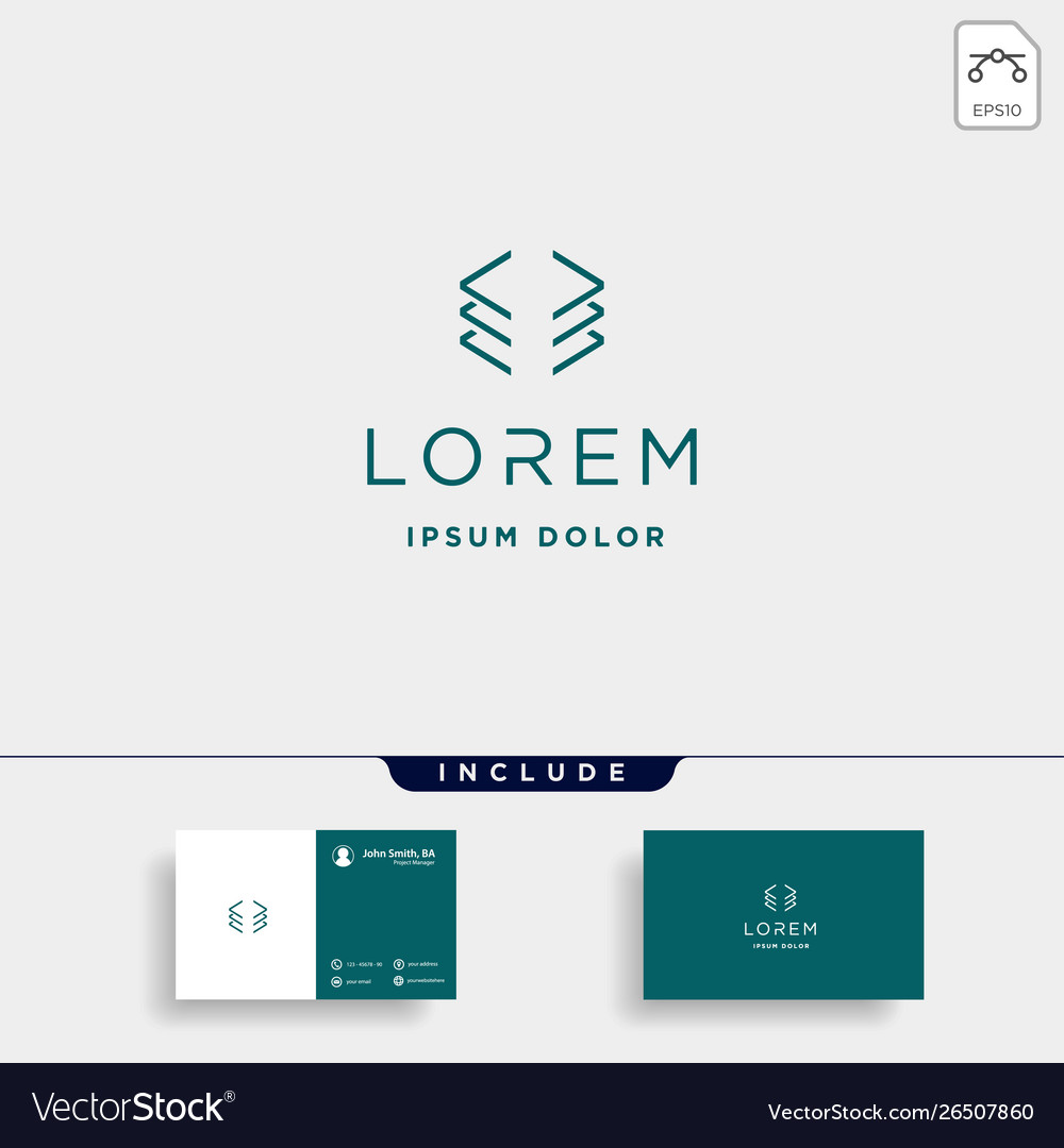 Papier-Code-Logo-Design Dokument-Codierung Linie Symbol vector image Papier-Code-Logo-Design Dokument-Codierung Linie Symbol