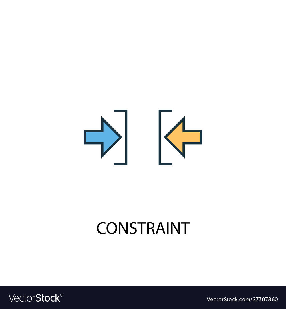 Printconstraint concept 2 colored line icon
