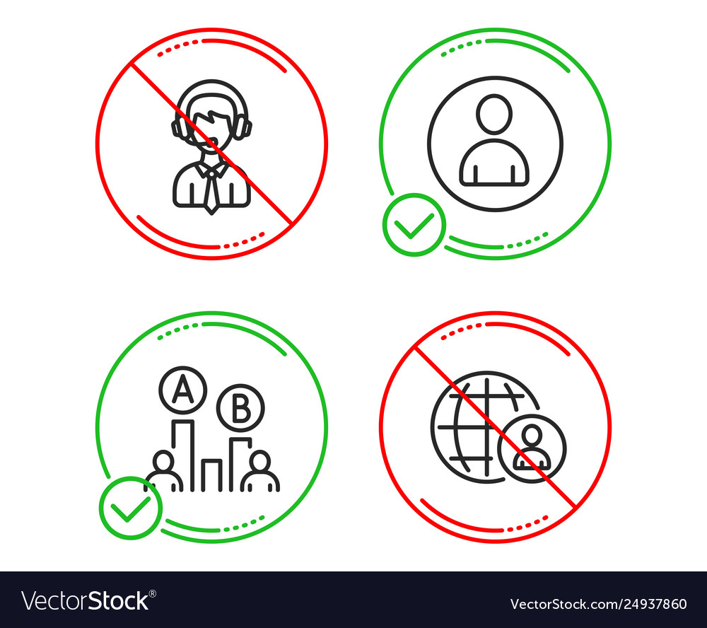 Shipping support ab testing and avatar icons set vector image Shipping support ab testing and avatar icons set