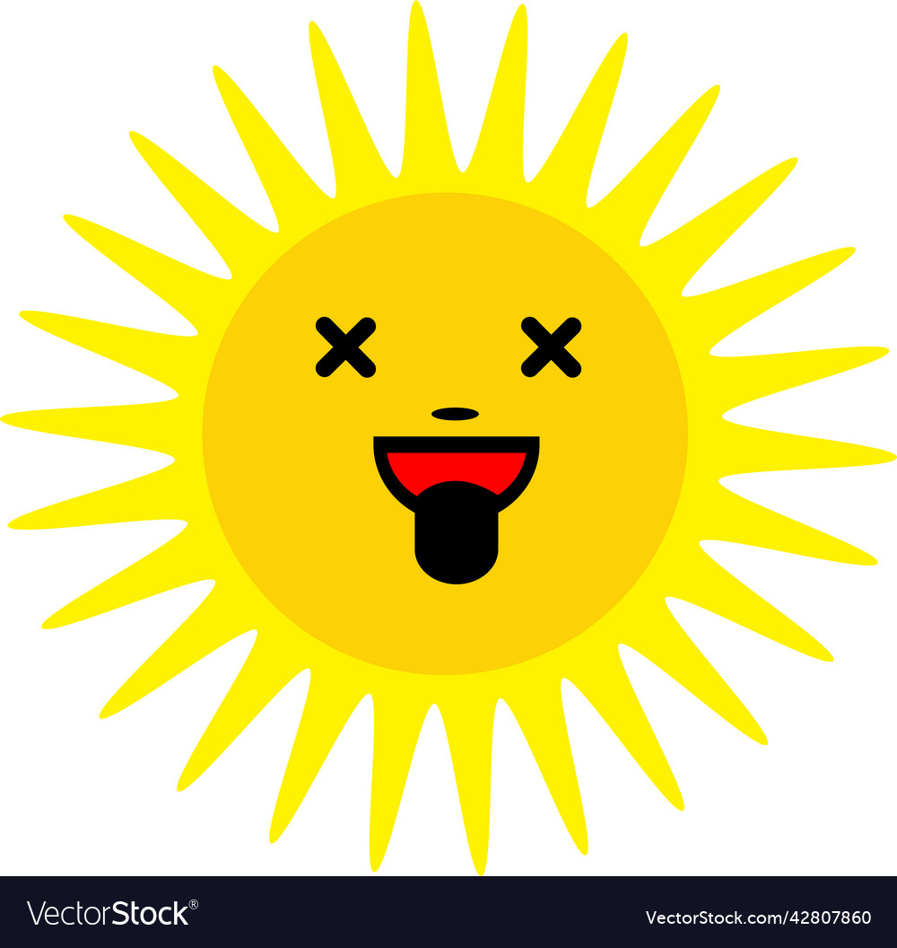 Sun icon emotion cartoon sign symbol design