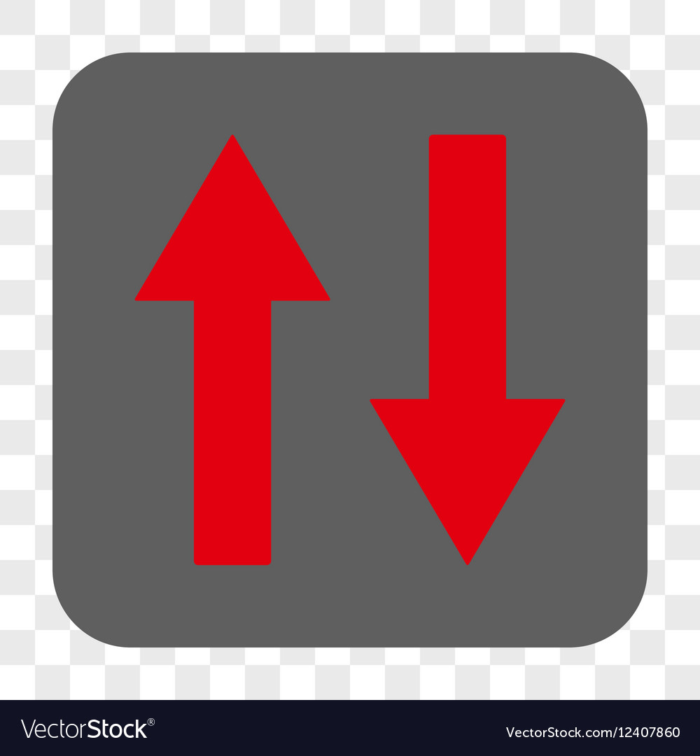Vertical flip arrows rounded square button