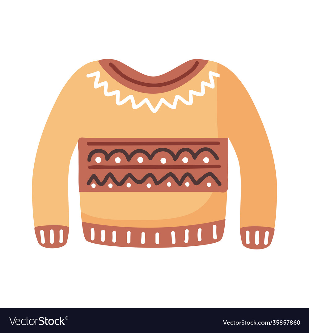 Winter pullover icon design