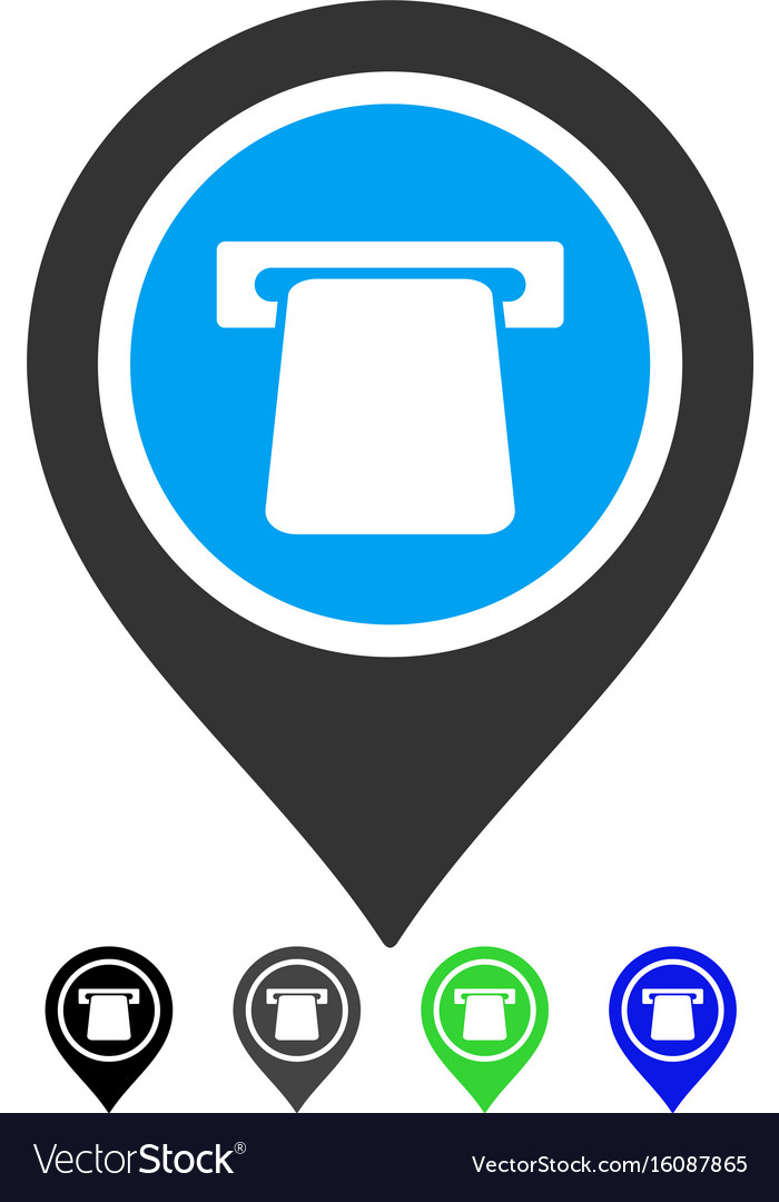 Bank terminal pointer flat icon